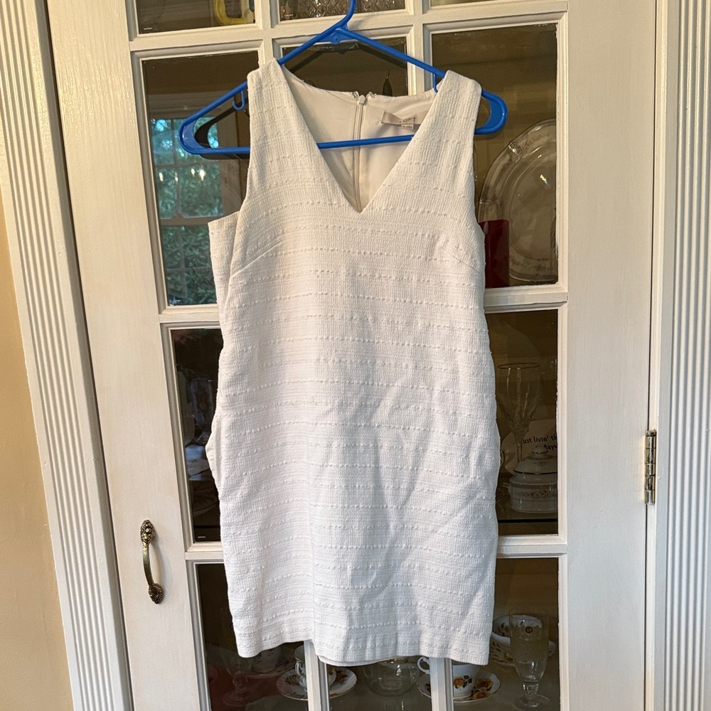 Loft Textured Sleeveless V- Neck Dress